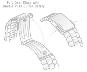 Double locking foldover discount clasp